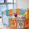 Foldable Baby Playpen Yellow White Green