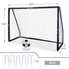 ZERRO Fussballtor Outdoor 240 x 85 x 160cm Schwarz mit Fußball