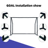 ZERRO Fussballtor Outdoor 180cm Schwarz mit Torwand und Fussball