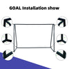 ZERRO Fussballtor Outdoor 240 x 85 x 160cm Schwarz mit Fußball