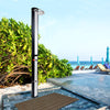 CCLIFE Solardusche mit Bodenplatte 35/40L Solar Gartendusche Pooldusche Regendusche Außendusche Garten Brause warmes Wasser