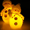 Battery Operated LED Lights Snowman Wax