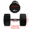 ZERRO Rubber Dumbbells Set with Solid Handle Weights 12 pcs