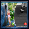 CCLIFE Solardusche 35L mit Bodenplatte Solar Gartendusche Pooldusche Regendusche Außendusche Garten Brause warmes Wasser