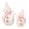 Battery Operated LED Lights Snowman Wax