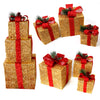 LED Christmas Light Up Sparkle Gift Boxes with Cotton Threads