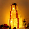 LED Christmas Light Up Sparkle Gift Boxes with Wool