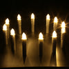 Silver LED Christmas Candle Lights 20 30 40 pcs