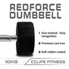ZERRO Rubber Dumbbells Set with Solid Handle Weights 12 pcs
