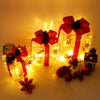 LED Christmas Light Up Sparkle Gift Boxes with Polyester Threads