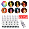 White LED Christmas Candle Lights 20 30 40 pcs