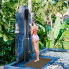 CCLIFE Solardusche 35L mit Bodenplatte Solar Gartendusche Pooldusche Regendusche Außendusche Garten Brause warmes Wasser