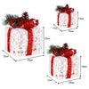 LED Christmas Light Up Sparkle Gift Boxes with Wool