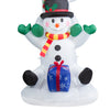 Self Inflating LED Snowman Tower White