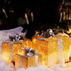 LED Christmas Light Up Sparkle Gift Boxes
