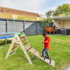CCLIFE Kletterdreieck mit Rutsche ab 1 Jahr Klappbar Montessori Klettergerüst Indoor Pikler Dreieck