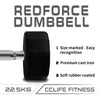 ZERRO Rubber Dumbbells Set with Solid Handle Weights 12 pcs