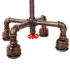 Pendant Light Water Pipe 4 Bulbs E27