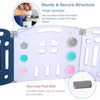 Foldable Baby Playpen Blue White