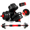 ZERRO 2in1 Dumbbell & Barbell Set with Handle Adjustable Black