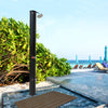 CCLIFE Solardusche 35L mit Bodenplatte Solar Gartendusche Pooldusche Regendusche Außendusche Garten Brause warmes Wasser