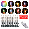 Silver LED Christmas Candle Lights 20 30 40 pcs