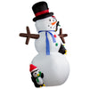 Self Inflating LED Snowman + Penguin