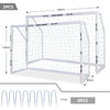 ZERRO Fussballtor Outdoor 240 x 85 x 160cm Weiss 2er