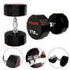 ZERRO Rubber Dumbbells Set with Solid Handle Weights 12 pcs
