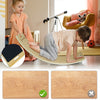 CCLIFE Balance Board Aus Holz Kinder Wackelbrett mit EVA matte, Montessori Spielzeug