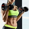 ZERRO Rubber Dumbbells Set with Solid Handle Weights 12 pcs