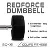ZERRO Rubber Dumbbells Set with Solid Handle Weights 12 pcs