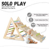CCLIFE Klettergerüst Indoor Kletterdreieck mit Rutsche und Kletterbogen ab 1 jahr Montessori Pikler Dreieck