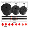 ZERRO Dumbbell Set with Handle Adjustable 2 x 10 kg 2 x 15 kg 2 x 20 kg