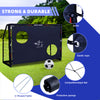 ZERRO Fussballtor Outdoor 180cm Schwarz mit Torwand und Fussball