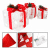 LED Christmas Light Up Sparkle Gift Boxes with Polyester Threads