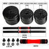 ZERRO 2in1 Dumbbell & Barbell Set with Handle Adjustable Black