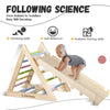CCLIFE Klettergerüst Indoor Kletterdreieck mit Rutsche und Kletterbogen ab 1 jahr Montessori Pikler Dreieck