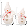 Battery Operated LED Lights Snowman Wax
