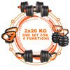 ZERRO Multifunctional Adjustable Weights Dumbbells & Kettle Set