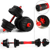 ZERRO 2in1 Dumbbell & Barbell Set with Handle Adjustable Black