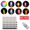 Silver LED Christmas Candle Lights 20 30 40 pcs