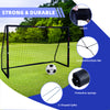 ZERRO Fussballtor Outdoor 240 x 85 x 160cm Schwarz mit Fußball