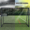 ZERRO Fussballtor Outdoor 240 x 85 x 160cm Schwarz mit Fußball