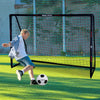 ZERRO Fussballtor Outdoor 240 x 85 x 160cm Schwarz mit Fußball