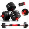 ZERRO 2in1 Dumbbell & Barbell Set with Handle Adjustable Black
