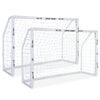ZERRO Fussballtor Outdoor 240 x 85 x 160cm Weiss 2er