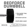 ZERRO Rubber Dumbbells Set with Solid Handle Weights 12 pcs