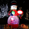 LED Snowman with snowfall