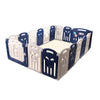 Foldable Baby Playpen Blue White